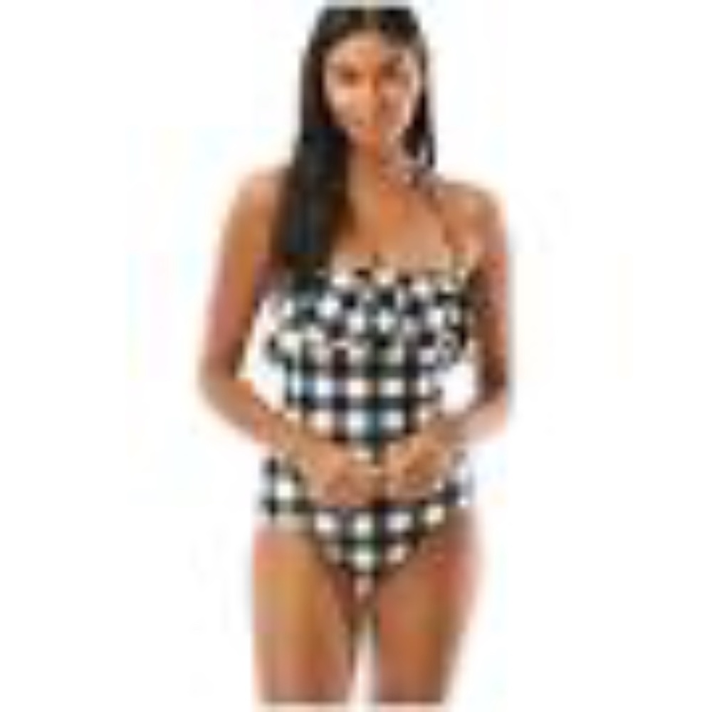 Kate Spade Black and White Gingham Bathing Suit